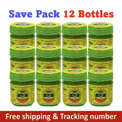 12x HONG THAI Inhalant Traditional Herbal Aroma Nasal Refreshing 100% Thai Herb