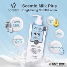 Load image into Gallery viewer, 3 x Beauty Buffet Scentio Milk Plus Body Skin Radiant Lotion Co-Enzyme Q10 400ml