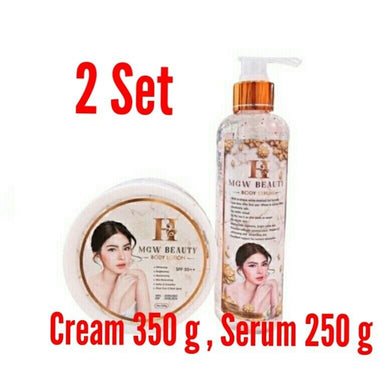 2 SET WHITE FULL BODY Cream + Serum reduce appearance stretch marks dark spots