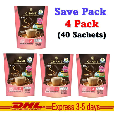 4 Packs CHAME' Sye Coffee Pack Collagen CLA Weight Management Aura Smooth Skin