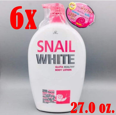 6x SNAIL WHITE Gluta Healthy Whitening Body & Face Wash Moisturizer Lotion 800ml