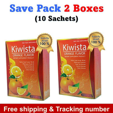 Kiwista Detox Kee Vista Orange flavored Slimming Fit Firm Health 5 Sachets 2 Box