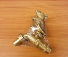 Load image into Gallery viewer, Brass Garden Tap Faucet Mouse Rat Antique Spigot Vintage Water Outdoor Living