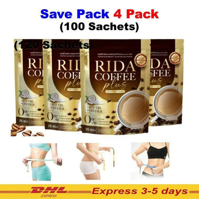 4x RIDA Coffee Plus MCT Oil Powder Instant Mix Arabica Control Hunger No Sugar