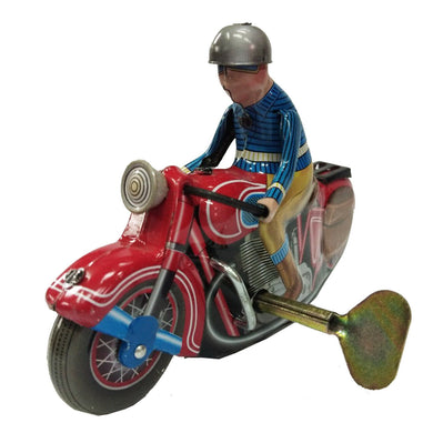 Motorcycle Fast Tin Toy Vintage Collectible Clockwork Tin Toy Decor Gift