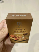 Load image into Gallery viewer, 12X Herb Herbal Turmeric Honey Facial Soap Bar Acne Blemishes Antibacterial Body