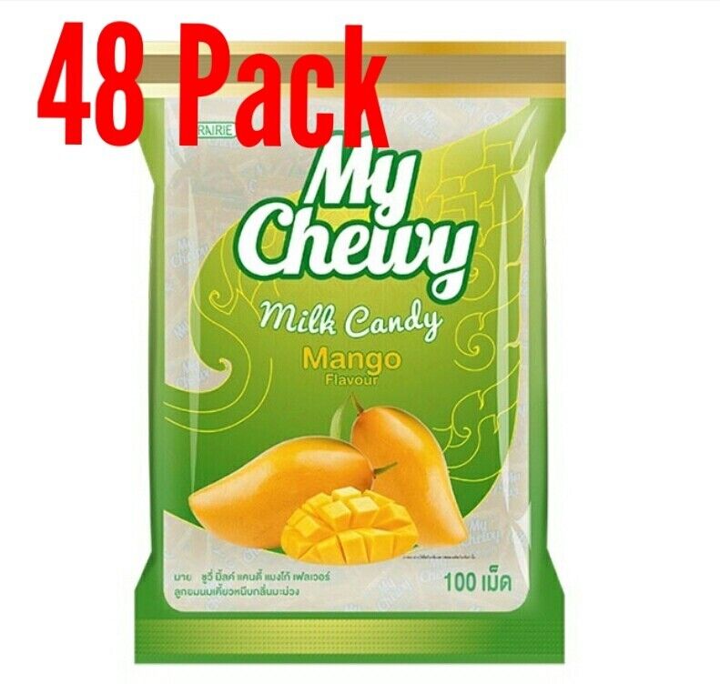 48 Pack Mango Flavour Milk Sweet Candy Delicious Enjoy Fruity Flavor Smell 360g