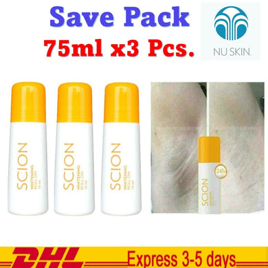 3x Scion NU SKIN Underarm Deodorant Roll On Paraben & Alcohol Free