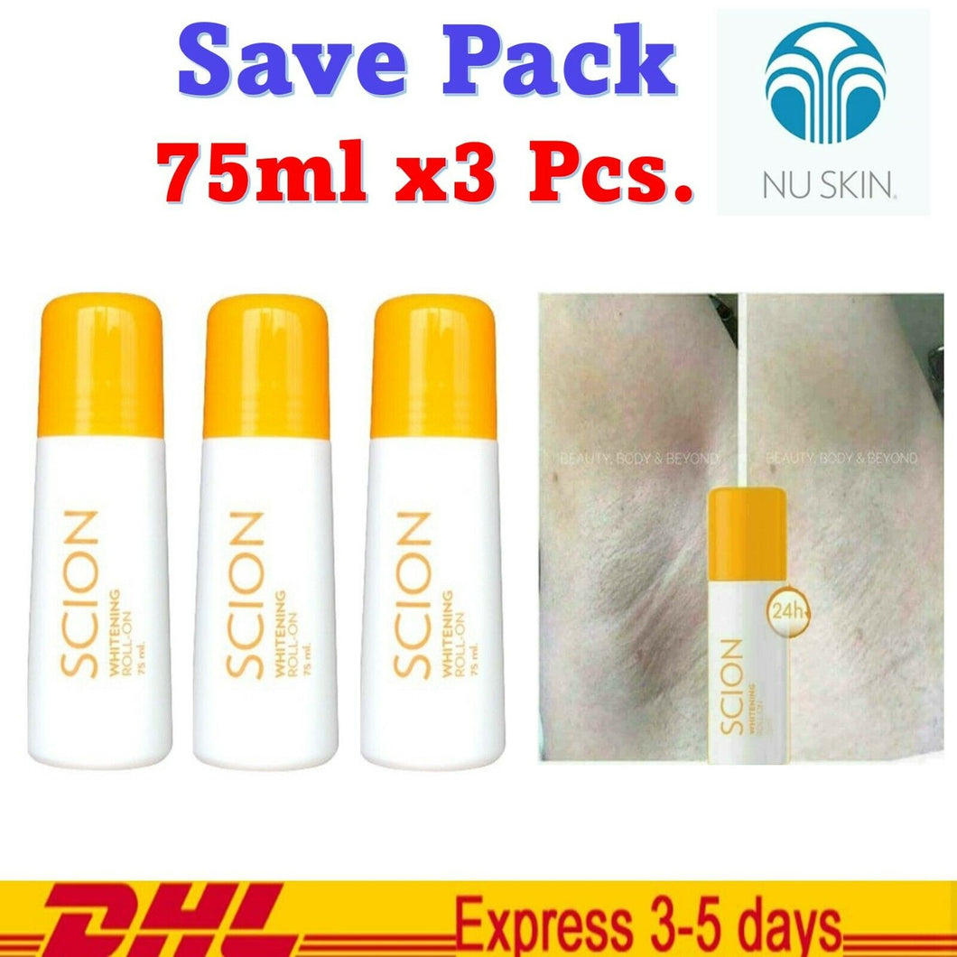 3x Scion NU SKIN Underarm Deodorant Roll On Paraben & Alcohol Free