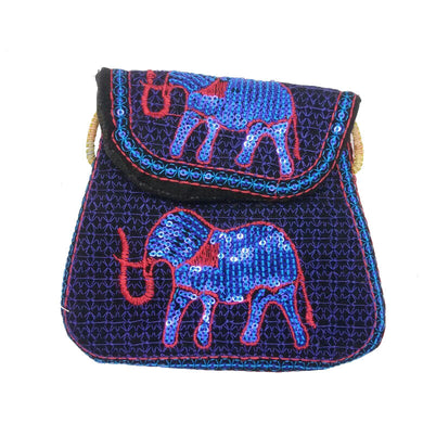 Elephant Fabric Purse Neck strap Thai style Handmade pattern Ver.1 charm gift