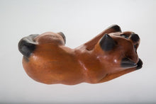 Load image into Gallery viewer, Blue Eye Cat Wood Carved Figurine Desk Table Decor Rest Posture Cute Collectible