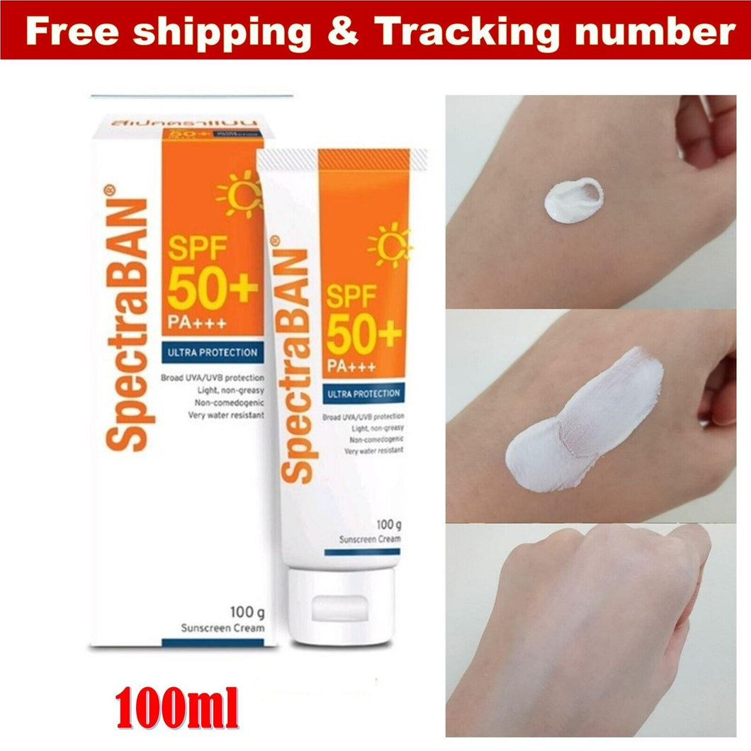 SpectraBan Anti UVA-UVB SPF 50+ PA+++ Sunscreen Cream Waterproof 100g