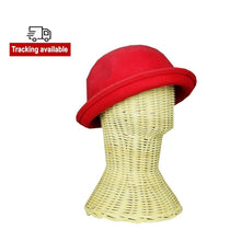 Load image into Gallery viewer, 30cm Handcraft Mannequin Wicker Rattan Head Wig Hat Stand Shop Decorate