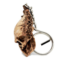 Load image into Gallery viewer, Predator Alien Keyring Keychain Human Skull Bonehead Handmade Biker Chopper