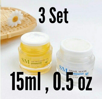 3 Set Night Snail Mask + Repairing Day Cream Blemish Dark Spot Corrector Remover