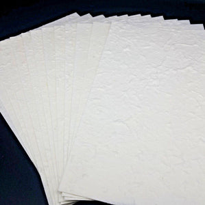 A5 Mulberry Paper Sheet White Handmade Natural Card Invitation Craft 50 Sheets