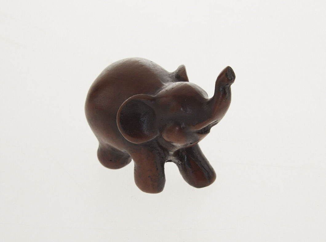 Elephant Resin Carved Miniature Animal Figurine Wildlife Craft Collectible Decor