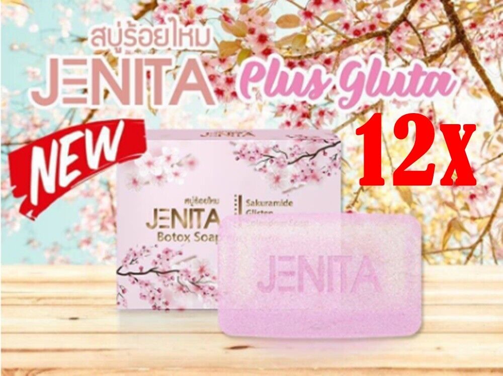 12x Soap Botox Gluta Whitening Firm & Brighten Anti Aging Natural Bar Cleansing