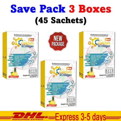 3x CC Calcium Collagen Calcium Strong Bone And Teeth skin White Smooth & Clear