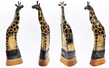 Load image into Gallery viewer, Giraffe Sculpture Water Buffalo Horn Carved 11&quot; Feng Shui Decor Collectible Gift