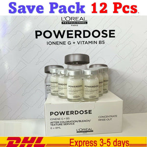 12x L'Oreal Power Dose Lonene G+B5 Hair Treatment For Damaged Hair