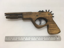 Load image into Gallery viewer, Wooden Gun Toy Slingshot Handcrafted Pretend outdoor play kid boy Cowboy Vintage