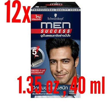 12x Schwarzkopf Men Perfect Anti Gray Hair Cream Color Gel Natural Black No.70