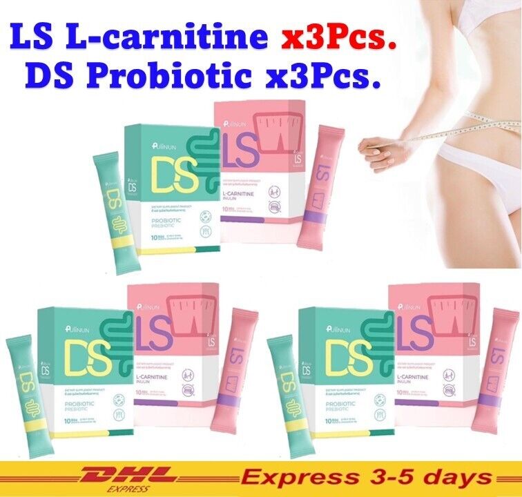 6x Instant Powder LS L-Carnitine Control Hunger & DS Probiotic Prebiotic Puiinun