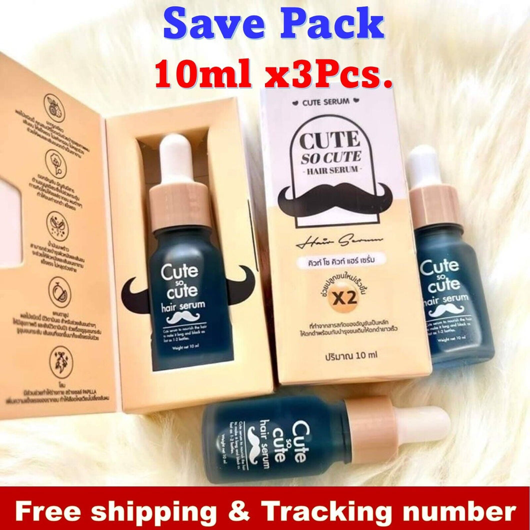3x CUTE SO CUTE Hair Serum Eyebrows Mustache 10ml