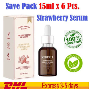 6x Serum Strawberry Yerpall Reduce Acne Skin Healthy Smooth Aura Radiant 15ml