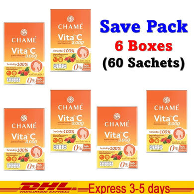 6x CHAME Vita Plus C Acerola, Rose Hips Strengthen Collagen Clear Healthy Skin