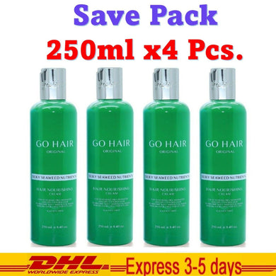 4x Go Hair Silky Seaweed Nutrients Nourishing Cream for Dry Damage Treated 250ml
