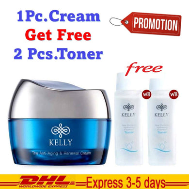 Buy 1 get 2 free Kelly Cream Anti-Aging Renewal Cream & Kelly Hya Toner