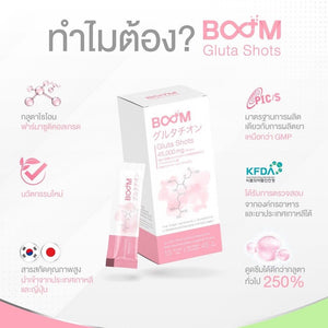 5x Boom Gluta Shots Instant Powder Radiant Absorbed Anti-Oxidant Booster