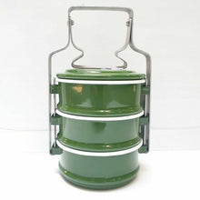 Load image into Gallery viewer, Thai Enamel Tiffin Lunch Box Food Carrier Container Pinto Bento Enamelware