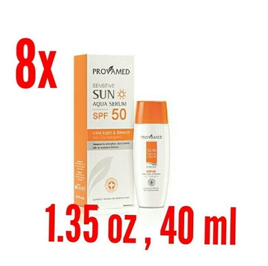 8x Sunscreen Cream Sensitive Sun Protection Nourishing Aqua Serum SPF50 1.35 oz