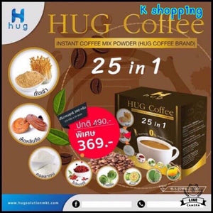 Hug Coffee Instant Coffee 25 in1 Mix Powder Arabica coffee Low fat Good Health