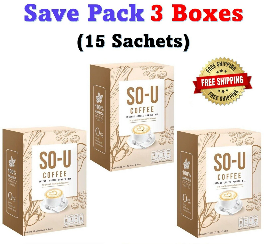 3x SO-U Coffee Slimming Speed Up Metabolism Help With Excretion Weight Control