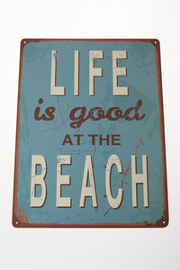 Home Decor Vintage Metal Poster Wall Retro Plate Tin Beach Plaque Life Style Art