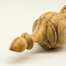 Load image into Gallery viewer, 4 x3.25&quot; Finials PartTeak Wood Unfinished Wooden Antique Furniture Home Decor