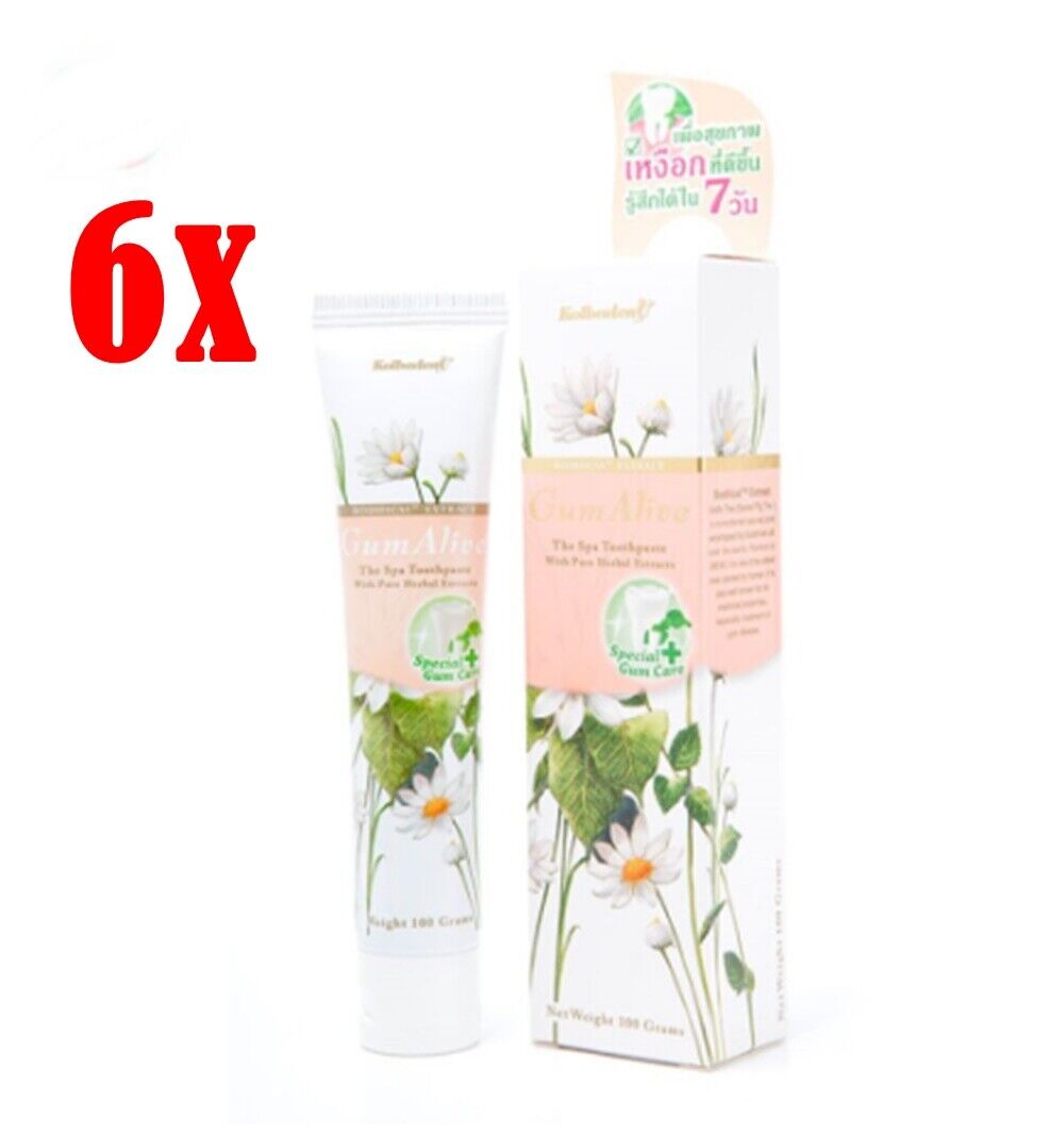 6X Toothpaste Pure Herbal Extract Removal Whitening Teeth Anti Bacteria 100 g