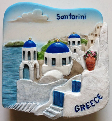 Santorini GREECE Resin 3D fridge Refrigerator Thai Magnet Hand Made Craft