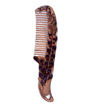 Load image into Gallery viewer, Vintage Vanity Set Peacock Flower Pattern Hand Painted Mirror Comb Brass Make up