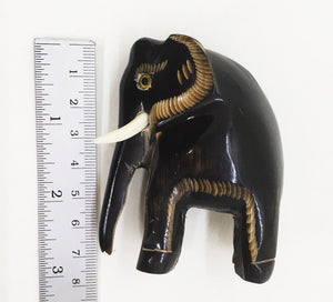 Elephant Pachyderm Buffalo Animal Horn Collection Unique Carving chic Bunch 2.6"