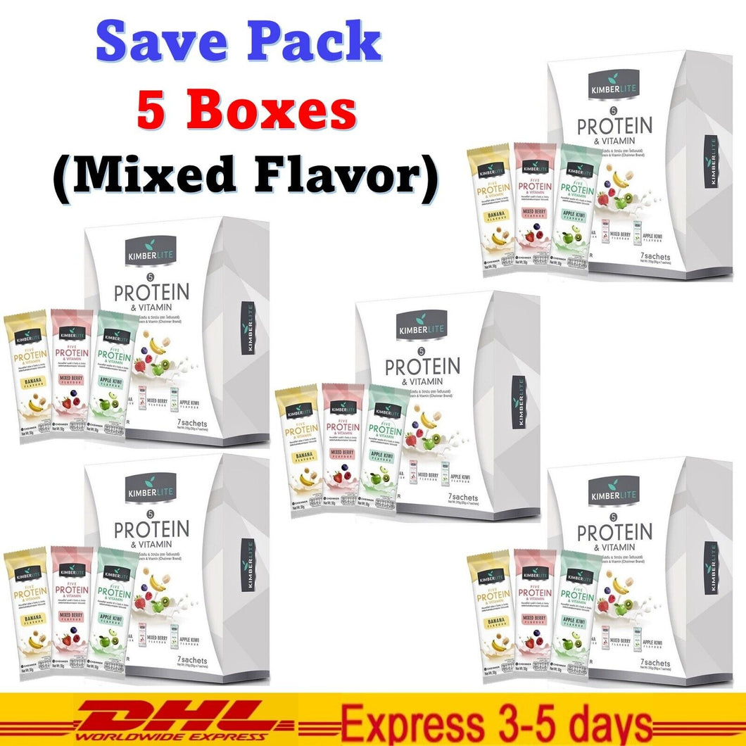 5x Kimberlite 5 Protein Mixed Flavor Vitamin Drink Weight Management Slimming