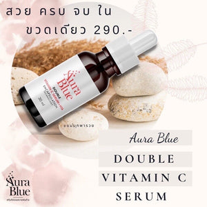5x Aura Blue Double Vitamin C Serum +HYA Reduce Dark Spots Blemish Wrinkles 30ml