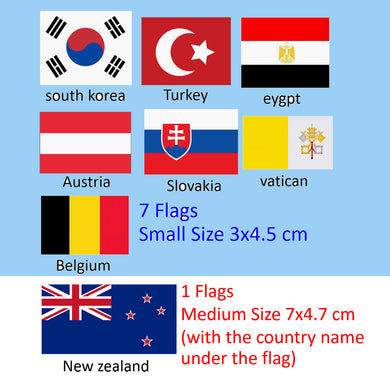 National Flag Iron Patch 7 Smalls and 1 Medium Embroidery Backpack