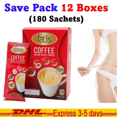 12x Fatis Coffee Weight Control Slimming Premium Instant Coffee Sugar Free Halal