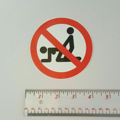 DON'T S*X Sticker Funny Label Joke Prohibition & Warning Funny Signs