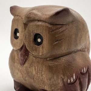 WOODEN OWL Wood Carved Figurines Handmade Collectibles Gift Home Decor